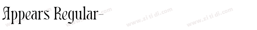Appears Regular字体转换